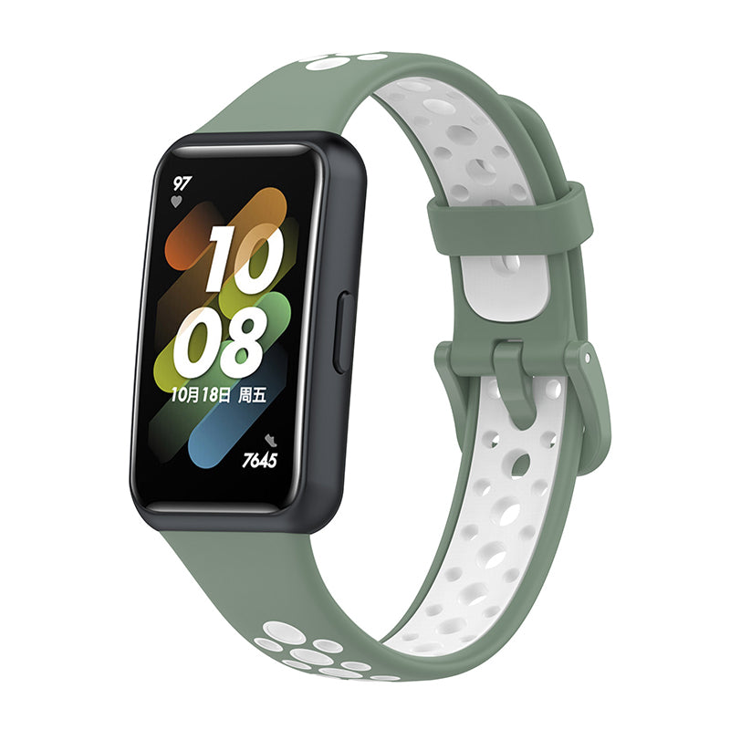 Dual Color Watch Band for Huawei Band 7 Pin Buckle Soft TPU Wrist Strap Replacement Dual Color Watch Band for Huawei Band 7 Pin Buckle Soft TPU Wrist Strap Replacement